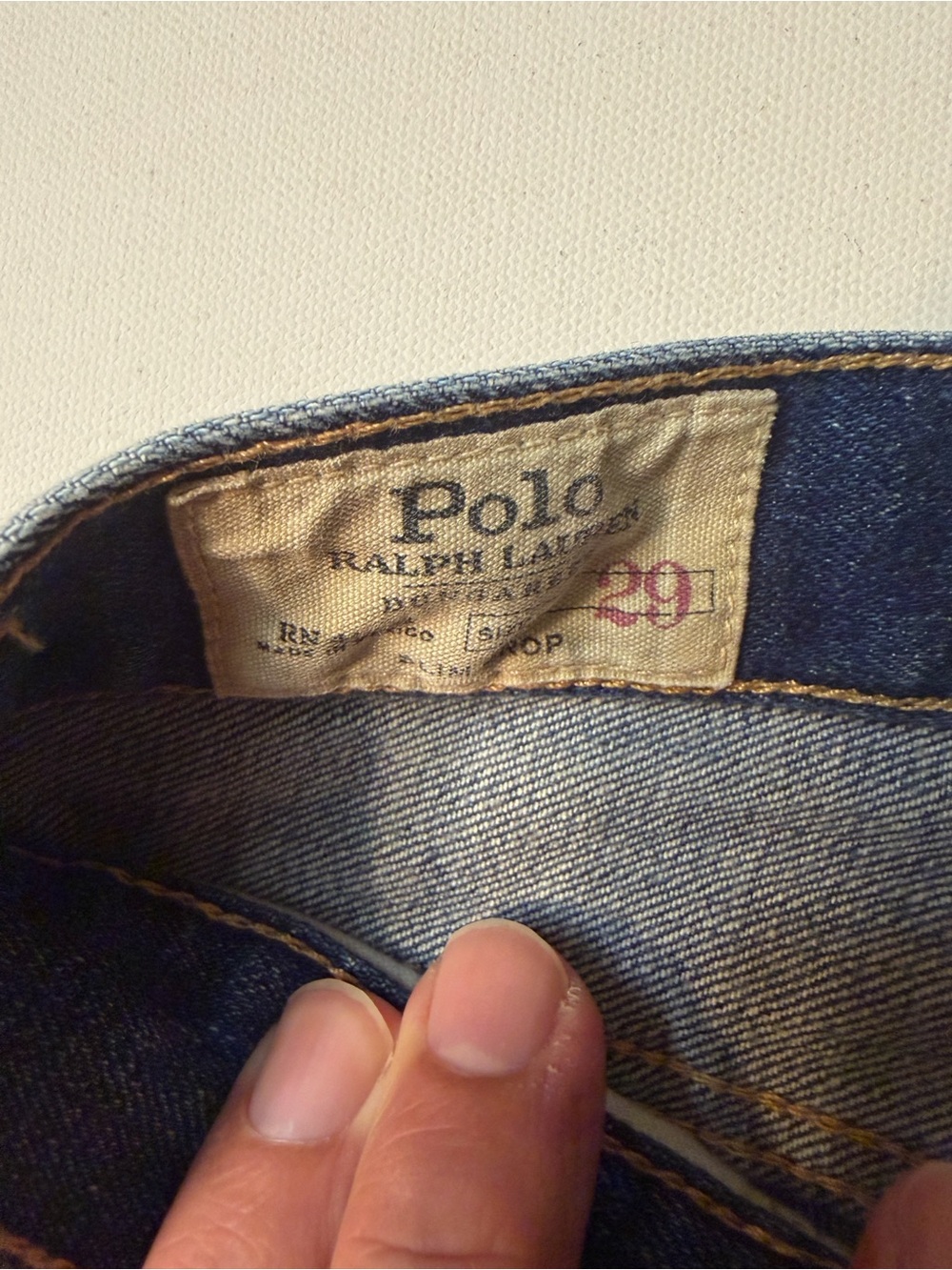 EUC Men's Polo Ralph Lauren Blue Denim Jeans Classic Mid Wash Size 29/25" Inseam - Picture 10 of 13